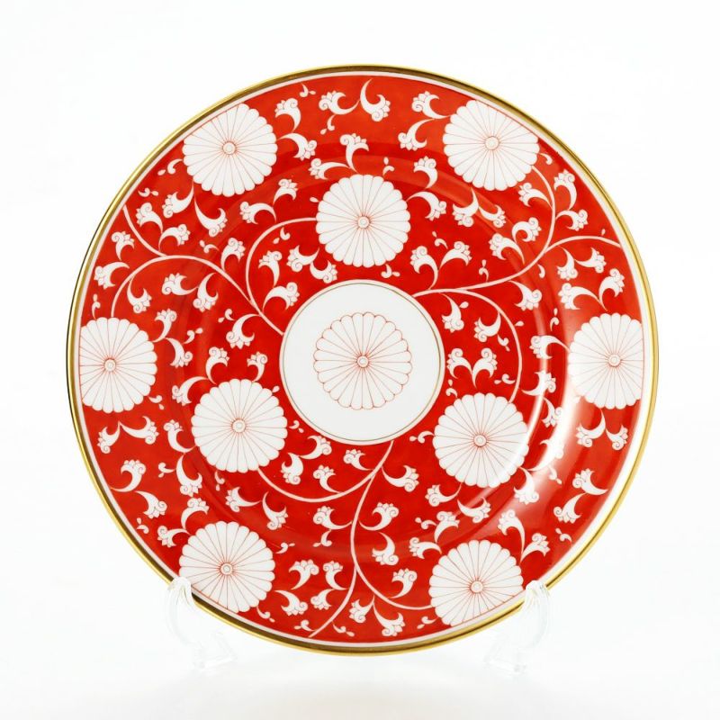 ヘレンド 赤地菊 CHRY 02518-0-00 プレート 18cm