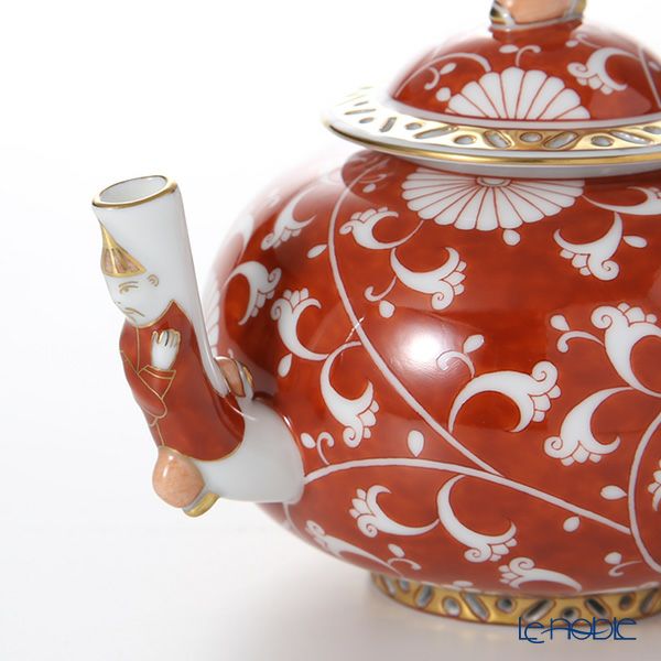 ヘレンド 赤地菊 CHRY 03305-0-21 ミニティーポット（マンダリン） 350ml