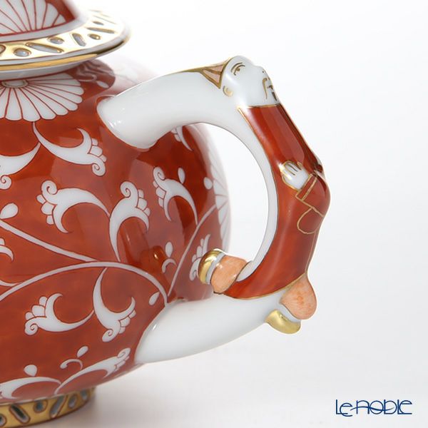 ヘレンド 赤地菊 CHRY 03305-0-21 ミニティーポット（マンダリン） 350ml