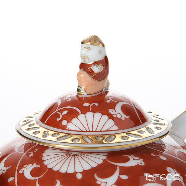 ヘレンド 赤地菊 CHRY 03305-0-21 ミニティーポット（マンダリン） 350ml