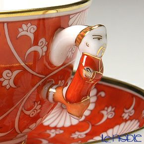 ヘレンド シノワズリ（中国趣味） 赤地菊 CHRY 03371-0-21 マンダリン スモールカップ＆ソーサー