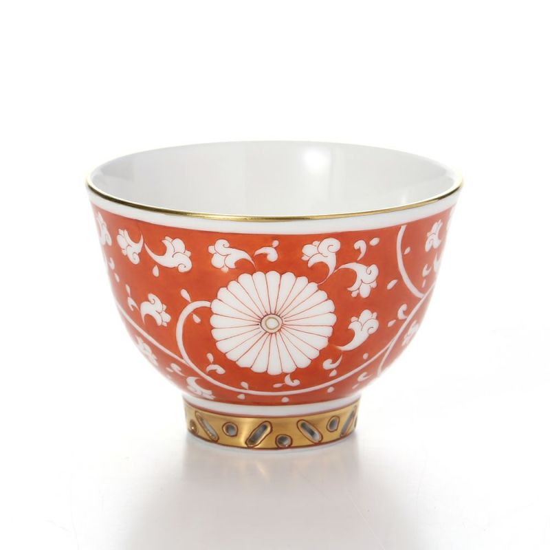 ヘレンド 赤地菊 CHRY 03375-0-00／3375 ティーボウル