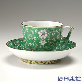 ヘレンド シノワズリ（中国趣味）芙蓉緑彩 RDCV 03364-0-21 マンダリン ラージカップ＆ソーサー