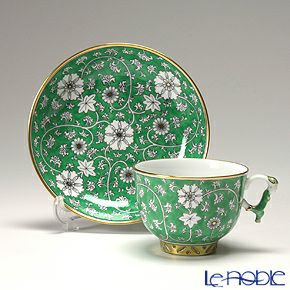 ヘレンド シノワズリ（中国趣味）芙蓉緑彩 RDCV 03364-0-21 マンダリン ラージカップ＆ソーサー