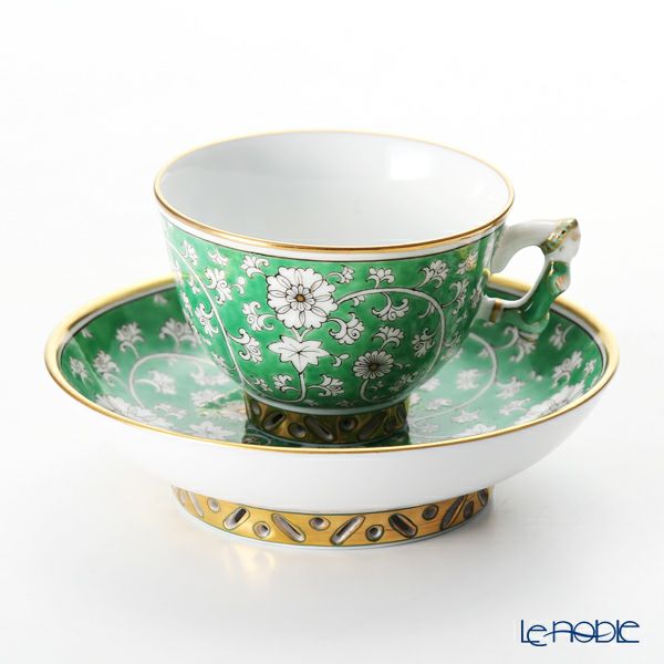 ヘレンド シノワズリ（中国趣味） 芙蓉緑彩 RDCV 03371-0-21 スモールカップ＆ソーサー