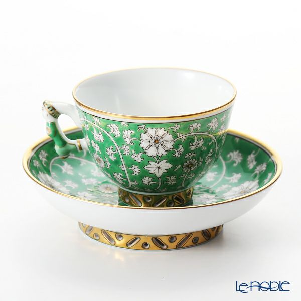 ヘレンド シノワズリ（中国趣味） 芙蓉緑彩 RDCV 03371-0-21 スモールカップ＆ソーサー