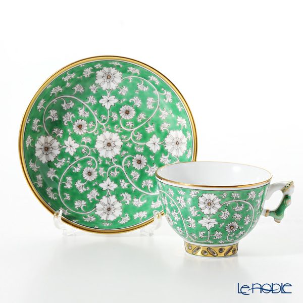 ヘレンド シノワズリ（中国趣味） 芙蓉緑彩 RDCV 03371-0-21 スモールカップ＆ソーサー