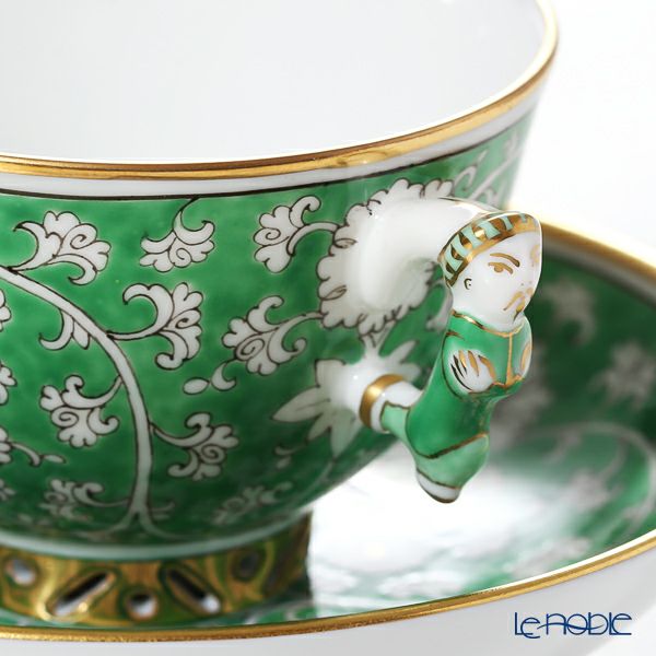 ヘレンド シノワズリ（中国趣味） 芙蓉緑彩 RDCV 03371-0-21 スモールカップ＆ソーサー