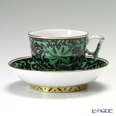 ヘレンド シノワズリ（中国趣味）牡丹 PVI 03364-0-21 マンダリン ラージカップ＆ソーサー