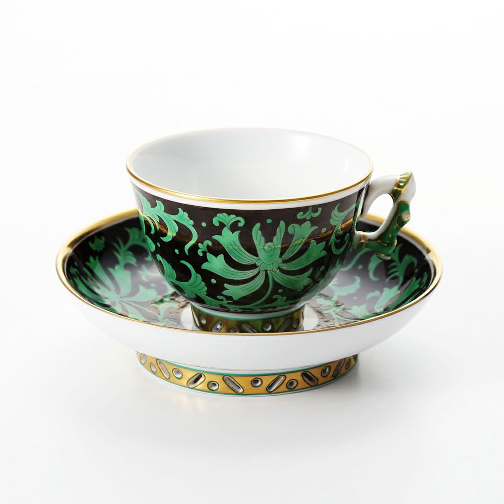 ヘレンド シノワズリ（中国趣味） 牡丹 PVI 03371-0-21 マンダリン スモールカップ＆ソーサー