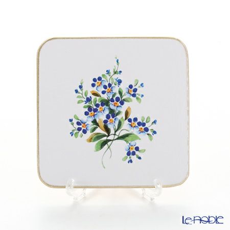 アウガルテン（AUGARTEN） 忘れな草（6690） コースター 10×10cm コルク製