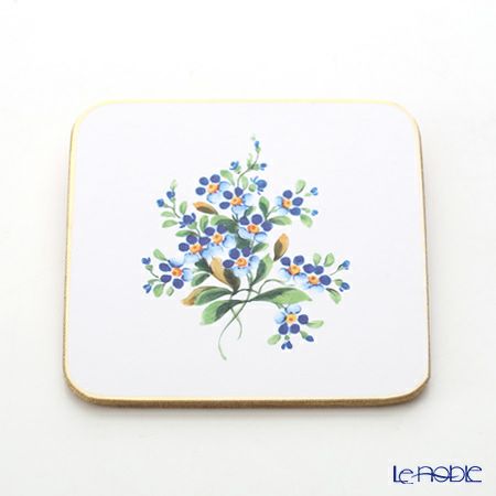 アウガルテン（AUGARTEN） 忘れな草（6690） コースター 10×10cm コルク製