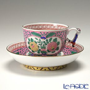 ヘレンド シノワズリ（中国趣味）エミールローズ 03364-0-21 マンダリン ラージカップ＆ソーサー