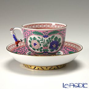 ヘレンド シノワズリ（中国趣味）エミールローズ 03364-0-21 マンダリン ラージカップ＆ソーサー