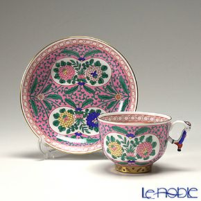 ヘレンド シノワズリ（中国趣味）エミールローズ 03364-0-21 マンダリン ラージカップ＆ソーサー