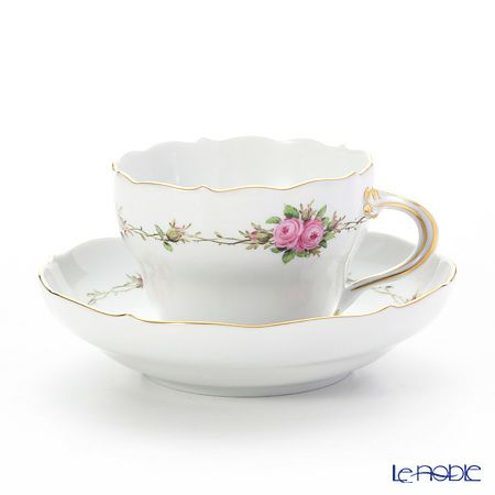 マイセン（Meissen） フラワーガーランド（ローズ） 22910／00582 コーヒーカップ＆ソーサー 200ml