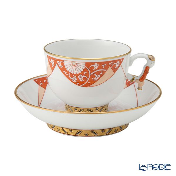 ヘレンド シノワズリ（中国趣味）CHRYMS（赤地菊） マンダリン ラージカップ＆ソーサー 03364-0-21