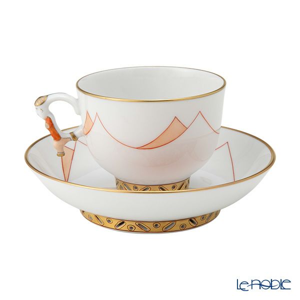 ヘレンド シノワズリ（中国趣味）CHRYMS（赤地菊） マンダリン ラージカップ＆ソーサー 03364-0-21