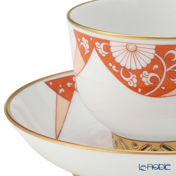 ヘレンド シノワズリ（中国趣味）CHRYMS（赤地菊） マンダリン ラージカップ＆ソーサー 03364-0-21