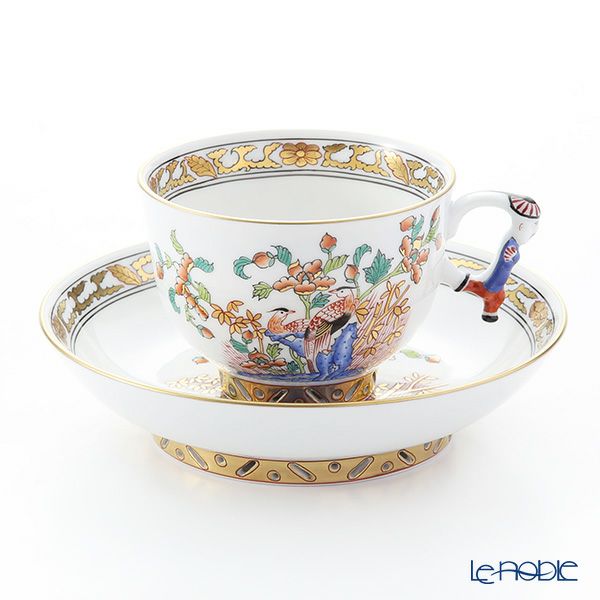 ヘレンド シノワズリ（中国趣味）浙江 KG 03364-0-21 マンダリン ラージカップ＆ソーサー