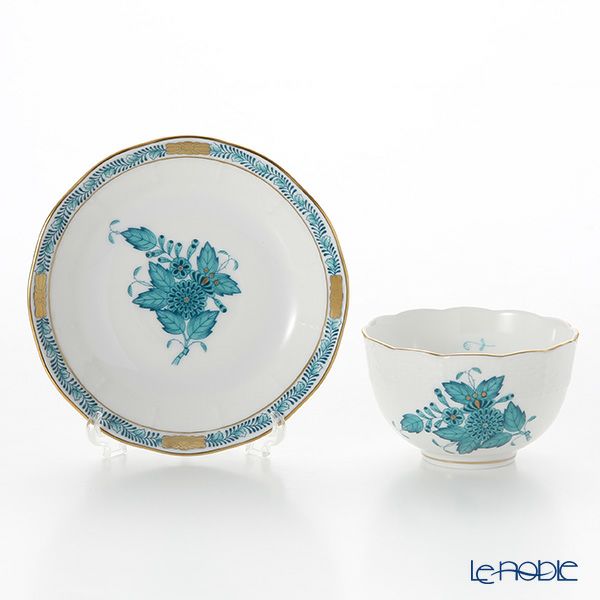 ヘレンド アポニーターコイズ 00710-0-91／711 ジャパニーズカップ＆ソーサー 130ml