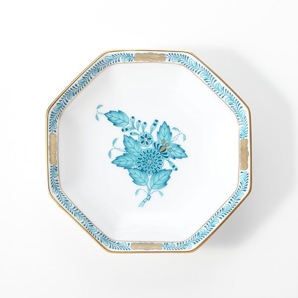 ヘレンド アポニーターコイズ 04307-1-00 小皿（オクタゴナル） 11cm