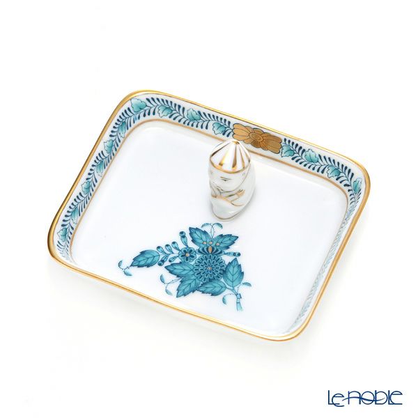 ヘレンド アポニーターコイズ オブロングトレイ マンダリン 8cm 07733-0-21