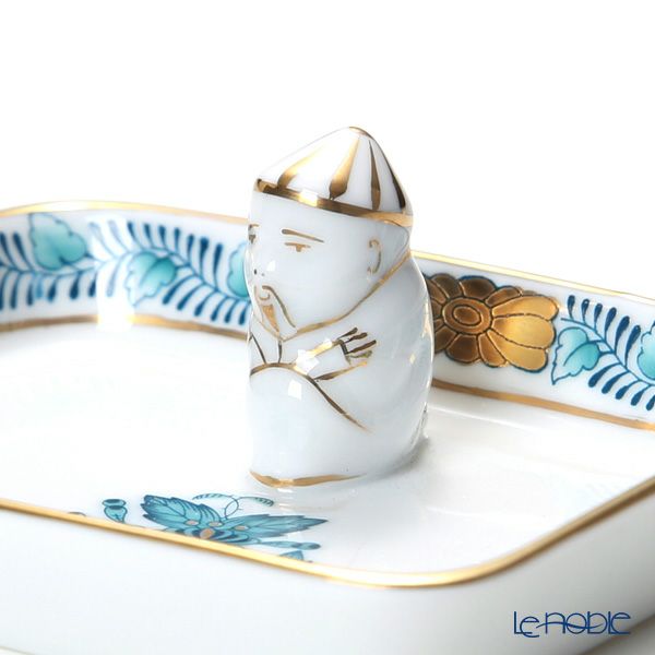 ヘレンド アポニーターコイズ オブロングトレイ マンダリン 8cm 07733-0-21