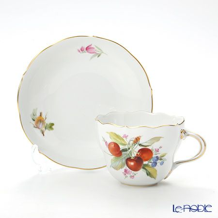 マイセン（Meissen） 果物文様 240210／00582 コーヒーカップ＆ソーサー 200ml チェリー