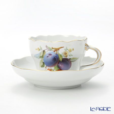マイセン（Meissen） 果物文様 240210／00582 コーヒーカップ＆ソーサー 200ml プルーン