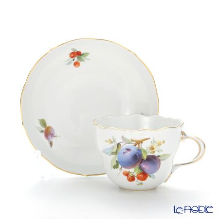 マイセン（Meissen） 果物文様 240210／00582 コーヒーカップ＆ソーサー 200ml プルーン