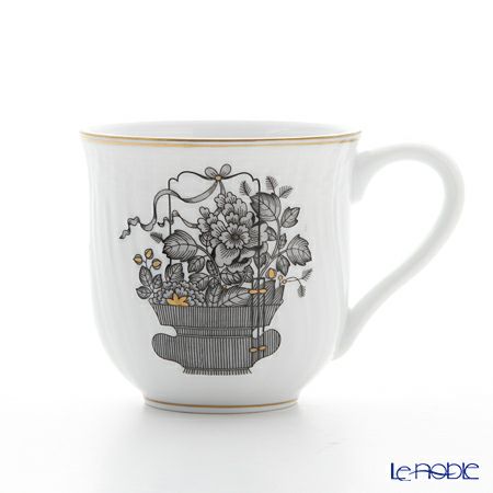 ヘレンド 清の花籠 黒 CNG 01739-0-00 ミッドマグ 200ml