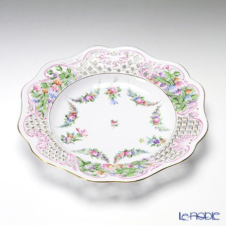 ヘレンド リヒテンシュタインブーケ LTBS 08406-0-50 プレート（オープンワーク） 25.8cm