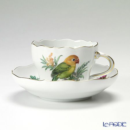 マイセン（Meissen） ビンテージバード 26c054／00582 コーヒーカップ＆ソーサー 200ml インコ