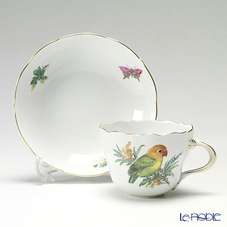 マイセン（Meissen） ビンテージバード 26c054／00582 コーヒーカップ＆ソーサー 200ml インコ