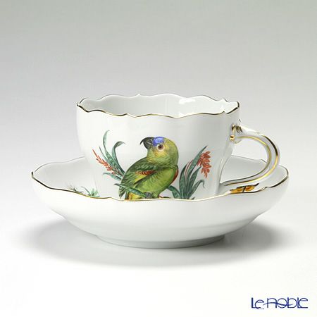 マイセン（Meissen） ビンテージバード 26c056／00582 コーヒーカップ＆ソーサー 200ml アオボウシインコ
