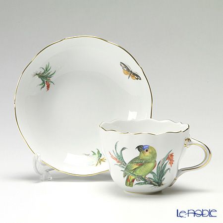 マイセン（Meissen） ビンテージバード 26c056／00582 コーヒーカップ＆ソーサー 200ml アオボウシインコ