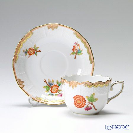 ヘレンド ヴィクトリア・アニバーサリー AVBO 00711-0-00 モカカップ＆ソーサー 100ml