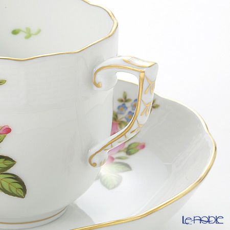 ヘレンド プティットローズブーケ PBR-1 00707-0-00 モカカップ＆ソーサー 150ml（ピンク）