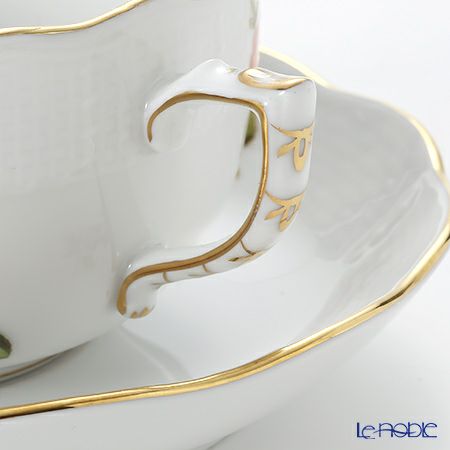 ヘレンド プティットローズブーケ PBR-2 00724-0-00 ティーカップ＆ソーサー 200ml オレンジ