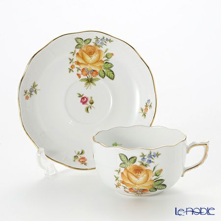 ヘレンド プティットローズブーケ PBR-3 00724-0-00 ティーカップ＆ソーサー 200ml イエロー