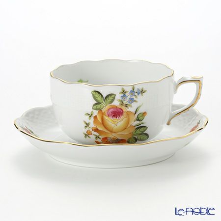 ヘレンド プティットローズブーケ PBR-4 00724-0-00 ティーカップ＆ソーサー 200ml イエロー／ピンク
