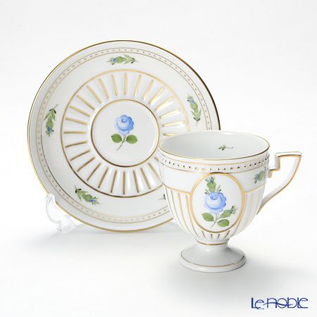 ヘレンド プティットローズ ブルー PRB 04467-0-00 アンピールカップ＆ソーサー