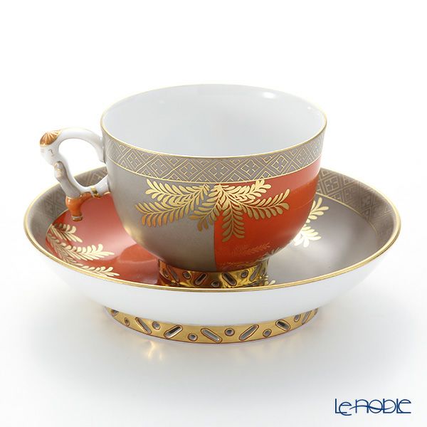 ヘレンド シノワズリ（中国趣味）羊歯文様金彩 FUG・03364-0-21 マンダリン ラージカップ＆ソーサー