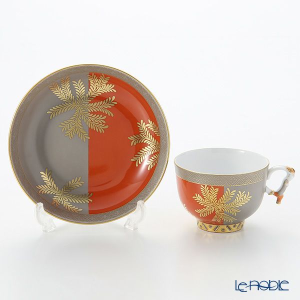 ヘレンド シノワズリ（中国趣味）羊歯文様金彩 FUG・03364-0-21 マンダリン ラージカップ＆ソーサー