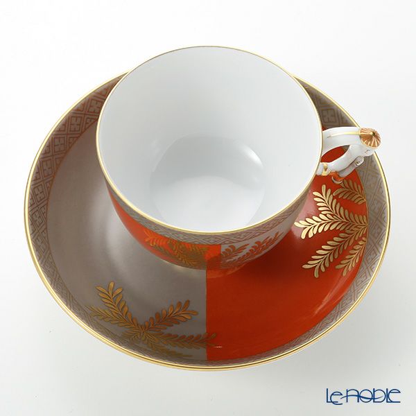 ヘレンド シノワズリ（中国趣味）羊歯文様金彩 FUG・03364-0-21 マンダリン ラージカップ＆ソーサー