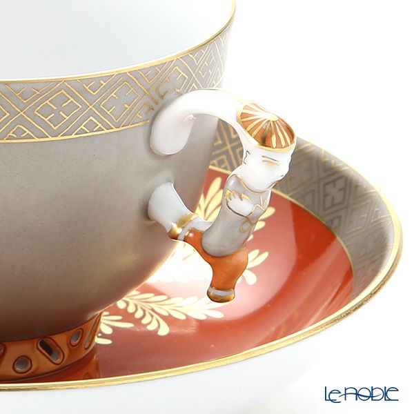 ヘレンド シノワズリ（中国趣味）羊歯文様金彩 FUG・03364-0-21 マンダリン ラージカップ＆ソーサー