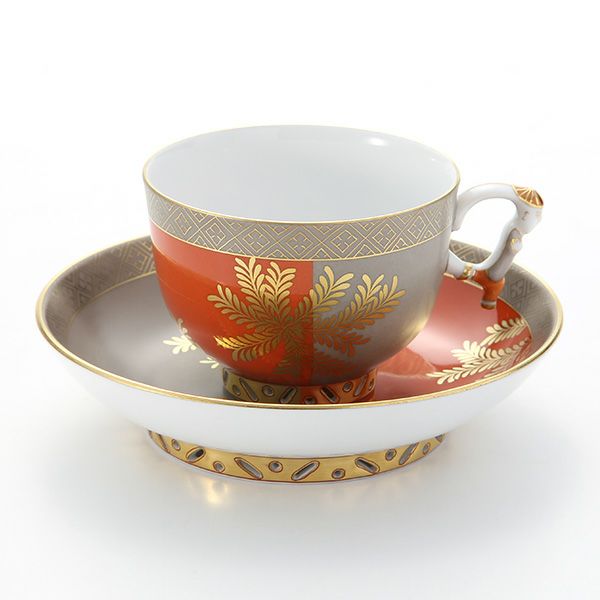ヘレンド シノワズリ（中国趣味）羊歯文様金彩 FUG・03364-0-21 マンダリン ラージカップ＆ソーサー