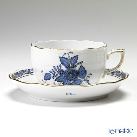 ヘレンド アポニーインディゴブルー 00724-0-00 ティーカップ＆ソーサー 200ml