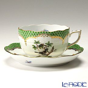 ヘレンド ロスチャイルドバード グリーンスケール ROEV 00724-0-00／724 ティーカップ＆ソーサー 200ml